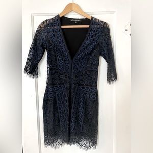 Navy and Black Cocktail Dress